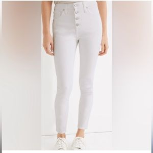 Madewell 10” high rise skinny crop white Jean size 32